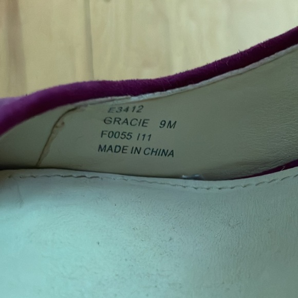 Calvin Klein suede slingback cork purple orange 9 Gracie - Picture 8 of 12